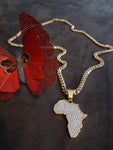 14k 6mm Gold Plated Cuban link Chain and Pendant