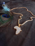 14k 6mm Gold Plated Cuban link Chain and Pendant