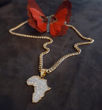 14k 6mm Gold Plated Cuban link Chain and Pendant