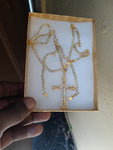 10K 3mm Diamond Cut Gold Over 925 Silver Cuban link Chain Bracelet and Pendant set