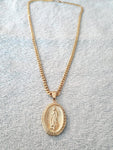 14k 6mm Gold Plated Cuban link Chain and Pendant