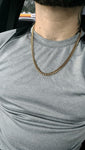 14k 6mm Gold Plated Cuban Link Chain  cuban link lock