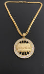 14k Gold Plated 6mm Cuban link Chain and Pendant