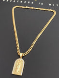 14k Gold Plated 6mm Cuban link Chain and Pendant