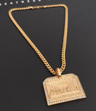 14k Gold Plated 6mm Cuban link Chain and Pendant