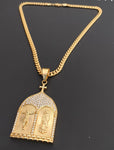 14k Gold Plated 6mm Cuban link Chain and Pendant