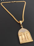 14k Gold Plated 6mm Cuban link Chain and Pendant