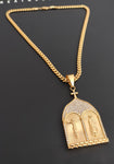 14k Gold Plated 6mm Cuban link Chain and Pendant