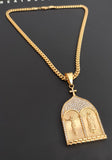 14k Gold Plated 6mm Cuban link Chain and Pendant