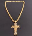 14k Gold Plated 6mm Cuban link Chain and Pendant