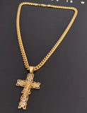 14k Gold Plated 6mm Cuban link Chain and Pendant