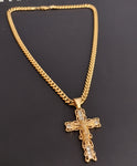 14k Gold Plated 6mm Cuban link Chain and Pendant