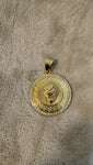 14k gold plated Lion pendant