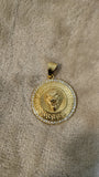 14k gold plated Lion pendant