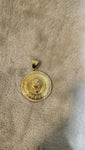 14k gold plated Lion pendant