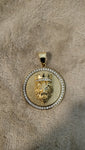 14k gold plated Lion pendant