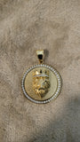 14k gold plated Lion pendant