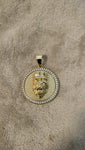 14k gold plated Lion pendant