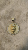 14k gold plated Lion pendant