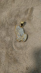 14k gold plated praying hands pendant