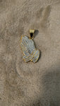 14k gold plated praying hands pendant