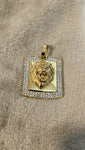 14k gold plated Lion pendant