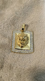 14k gold plated Lion pendant