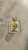 14k gold plated Lion pendant