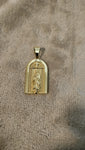 14k gold plated Virgin Mary pendant