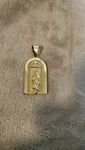 14k gold plated Virgin Mary pendant