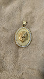 14k gold plated Lion pendant