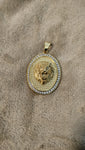 14k gold plated Lion pendant