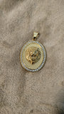 14k gold plated Lion pendant