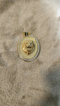 14k gold plated Lion pendant
