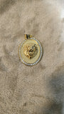 14k gold plated Lion pendant