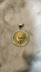 14k gold plated Lion pendant