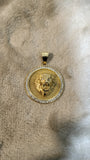 14k gold plated Lion pendant