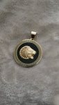 14k gold plated Lion pendant