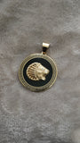 14k gold plated Lion pendant