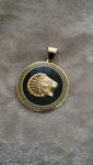 14k gold plated Lion pendant