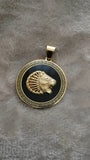 14k gold plated Lion pendant