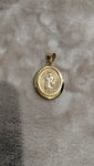 14k gold plated Virgin Mary pendant