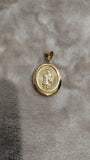 14k gold plated Virgin Mary pendant