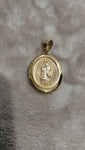 14k gold plated Virgin Mary pendant