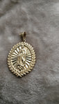 14k gold plated Virgin Mary pendant