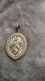 14k gold plated Virgin Mary pendant