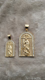 14k gold plated Saint Barbara pendant