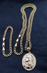 14k 6mm Gold Plated Cuban link Chain bracelet and Pendant