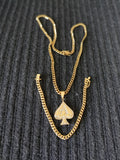 14k 6mm Gold Plated Cuban Link Chain Pendant and Bracelet Set