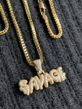 14k 3mm Gold plated Franco Chain Bracelet and Pendent Set